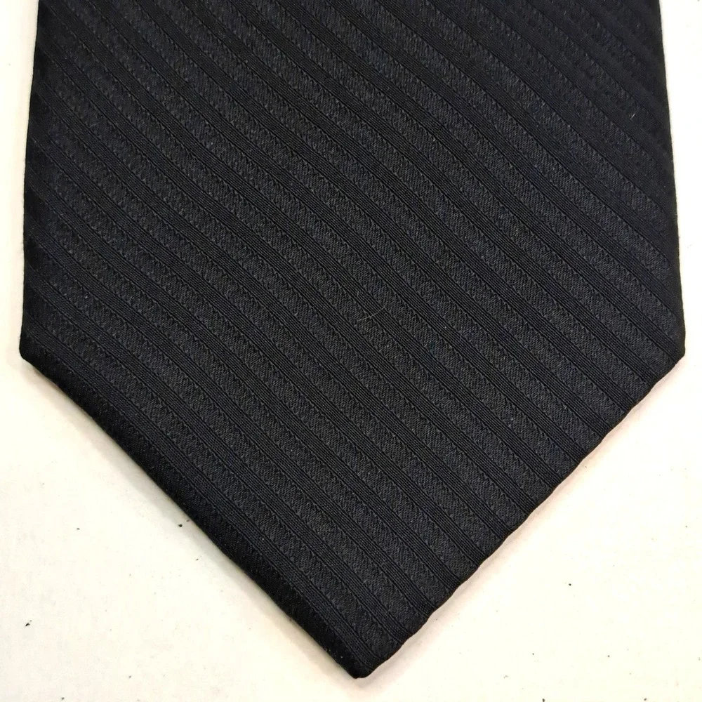 John Bartlett Statements 100% Silk Tie Black Classic Neck Tie 58